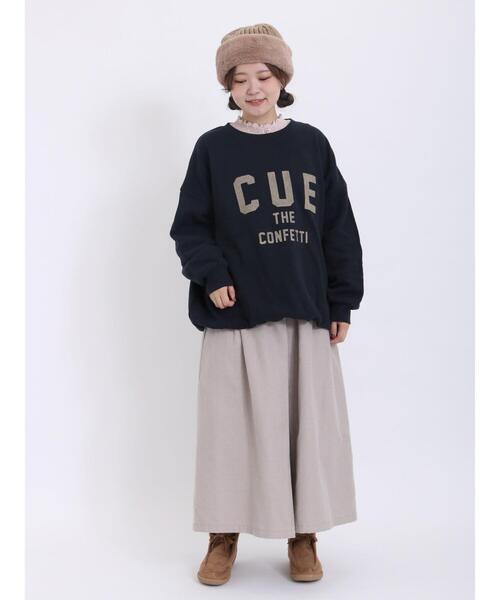 Samansa Mos2（サマンサ モスモス）の「飛び裏毛ロゴプリントゆるスウェット（Tシャツ/カットソー・レディース・ベージュ/ネイビー/グレー/キナリ・F）」の19枚目の写真