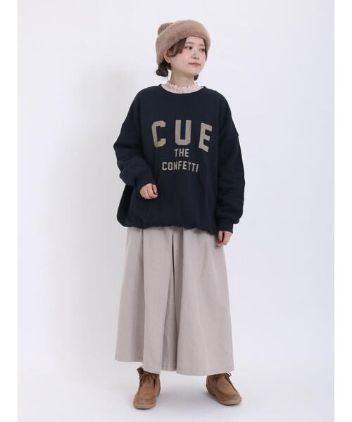 Samansa Mos2（サマンサ モスモス）の「飛び裏毛ロゴプリントゆるスウェット（Tシャツ/カットソー・レディース・ベージュ/ネイビー/グレー/キナリ・F）」の21枚目の写真