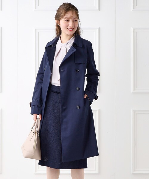 index（インデックス）の「◆≪通勤・セレモニー対応≫ XS-LLsize/トレンチコート【洗える/撥水/抗菌防臭】（トレンチコート・レディース・ネイビー/ベージュ/ナチュラル・38/36/42/34/40）」の15枚目の写真