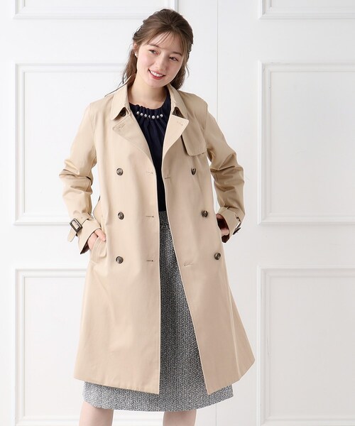 index（インデックス）の「◆≪通勤・セレモニー対応≫ XS-LLsize/トレンチコート【洗える/撥水/抗菌防臭】（トレンチコート・レディース・ネイビー/ベージュ/ナチュラル・38/36/42/34/40）」の21枚目の写真