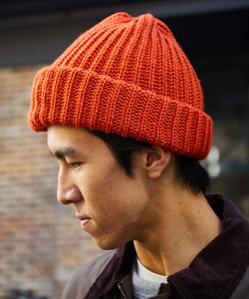 HIGHLAND 2000（ハイランドトゥーサウザンド）の「HIGHLAND2000/ハイランド2000 別注 ボブニットキャップ（ニットキャップ/ビーニー・メンズ・ブラック/オレンジ/ナチュラル/その他9・ﾌﾘ-）」の3枚目の写真