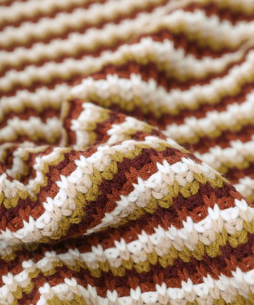 osharewalker（オシャレウォーカー）の「【廃盤】『マルチボーダー柄ニット』（ニット/セーター・レディース・グレイッシュブルー/テラコッタ・FREE）」の18枚目の写真