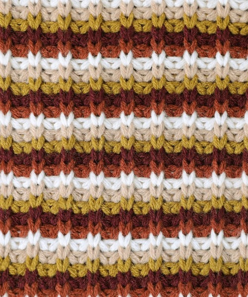 osharewalker（オシャレウォーカー）の「【廃盤】『マルチボーダー柄ニット』（ニット/セーター・レディース・グレイッシュブルー/テラコッタ・FREE）」の7枚目の写真