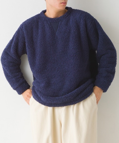 OMNES(オムネス)の「メンズあったかふわシャギープルオーバー(Tシャツ/カットソー・メンズ・チャコール/ネイビー・LARGE/MEDIUM)」の7枚目の写真