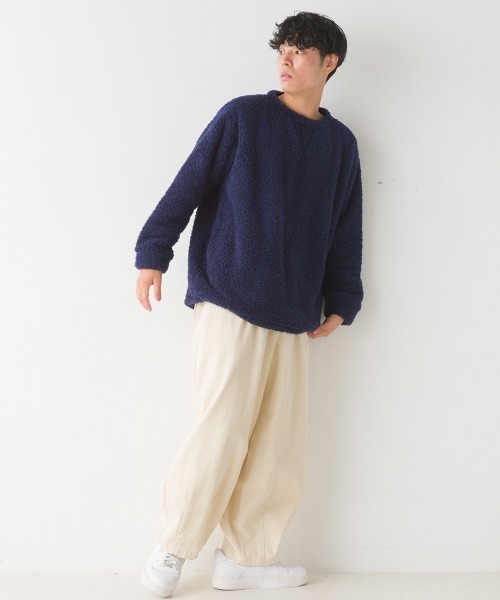 OMNES(オムネス)の「メンズあったかふわシャギープルオーバー(Tシャツ/カットソー・メンズ・チャコール/ネイビー・LARGE/MEDIUM)」の10枚目の写真