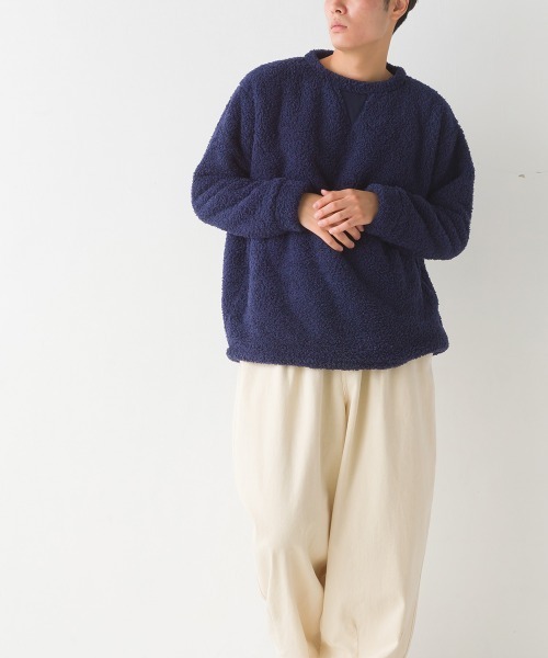 OMNES(オムネス)の「メンズあったかふわシャギープルオーバー(Tシャツ/カットソー・メンズ・チャコール/ネイビー・LARGE/MEDIUM)」の11枚目の写真