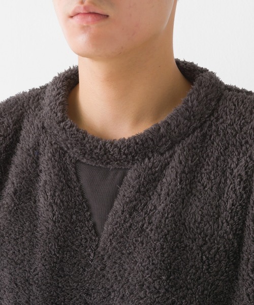 OMNES(オムネス)の「メンズあったかふわシャギープルオーバー(Tシャツ/カットソー・メンズ・チャコール/ネイビー・LARGE/MEDIUM)」の12枚目の写真