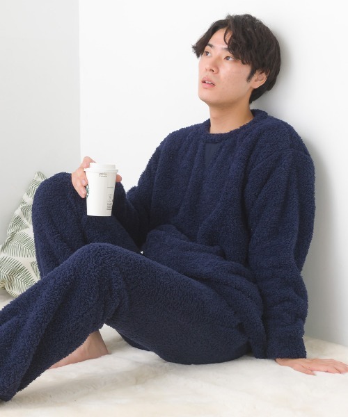 OMNES(オムネス)の「メンズあったかふわシャギープルオーバー(Tシャツ/カットソー・メンズ・チャコール/ネイビー・LARGE/MEDIUM)」の19枚目の写真