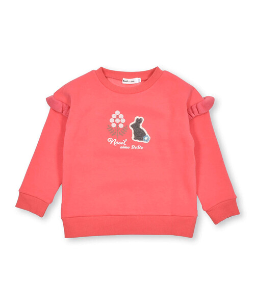 Noeil aime BeBe(ノイユエイムベベ)の「袖フリルベア裏毛起毛ウサギトレーナ―(80~130cm)(スウェット・キッズ・オフホワイト/ピンク・90cm/100cm/80cm/110cm/120cm/130cm)」の16枚目の写真
