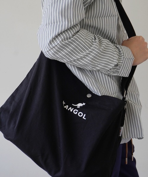 KANGOL/カンゴール】 マチ付き キャンバス スクエア トートバッグ