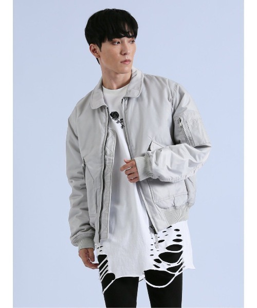 semantic design(セマンティックデザイン)の「セマンティックデザイン CWU-45P フライトジャケット(MA-1・メンズ・ホワイト/ブラック・MEDIUM/LARGE)」の2枚目の写真