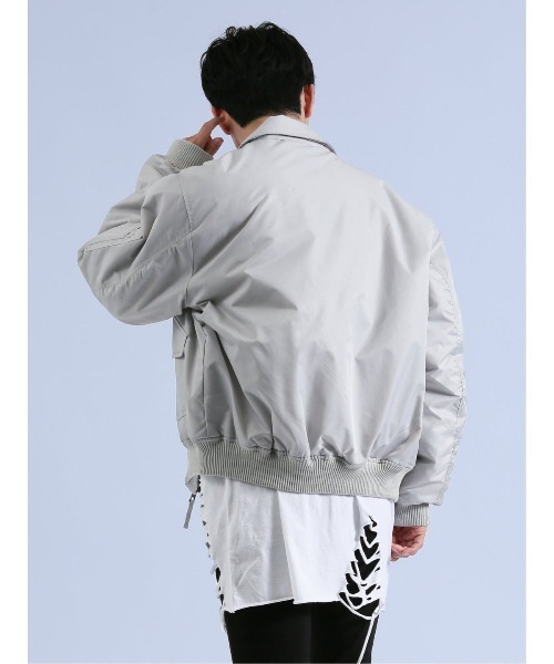 semantic design(セマンティックデザイン)の「セマンティックデザイン CWU-45P フライトジャケット(MA-1・メンズ・ホワイト/ブラック・MEDIUM/LARGE)」の14枚目の写真