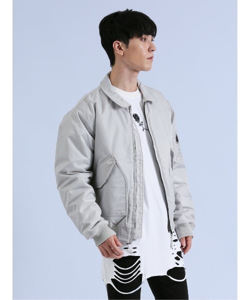 semantic design(セマンティックデザイン)の「セマンティックデザイン CWU-45P フライトジャケット(MA-1・メンズ・ホワイト/ブラック・MEDIUM/LARGE)」の15枚目の写真