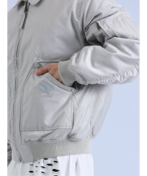 semantic design(セマンティックデザイン)の「セマンティックデザイン CWU-45P フライトジャケット(MA-1・メンズ・ホワイト/ブラック・MEDIUM/LARGE)」の20枚目の写真