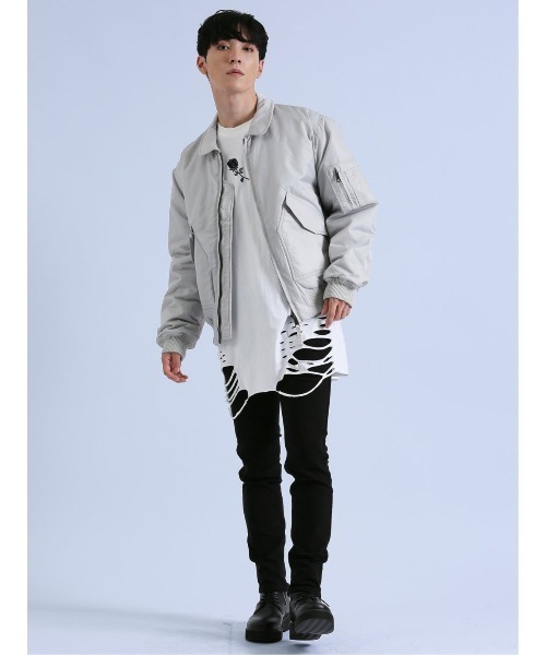 semantic design(セマンティックデザイン)の「セマンティックデザイン CWU-45P フライトジャケット(MA-1・メンズ・ホワイト/ブラック・MEDIUM/LARGE)」の22枚目の写真