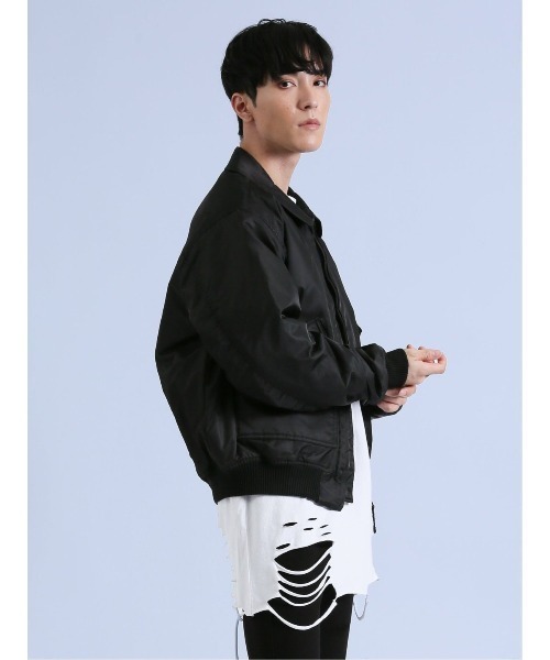 semantic design(セマンティックデザイン)の「セマンティックデザイン CWU-45P フライトジャケット(MA-1・メンズ・ホワイト/ブラック・MEDIUM/LARGE)」の5枚目の写真