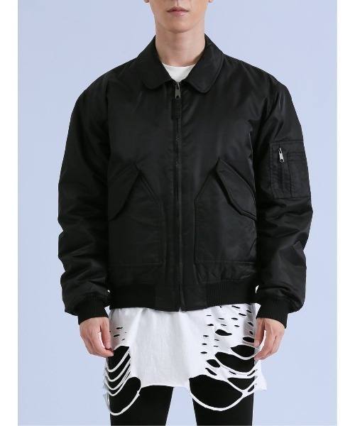 semantic design(セマンティックデザイン)の「セマンティックデザイン CWU-45P フライトジャケット(MA-1・メンズ・ホワイト/ブラック・MEDIUM/LARGE)」の6枚目の写真