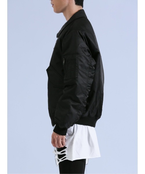 semantic design(セマンティックデザイン)の「セマンティックデザイン CWU-45P フライトジャケット(MA-1・メンズ・ホワイト/ブラック・MEDIUM/LARGE)」の7枚目の写真