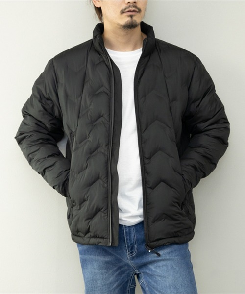 STYLEBLOCK（スタイルブロック）の「デュスポ中綿圧着ブルゾン（ダウンジャケット/コート・メンズ・ブラック/ブルー/レッド/グレイッシュベージュ・L/M/LL）」の2枚目の写真