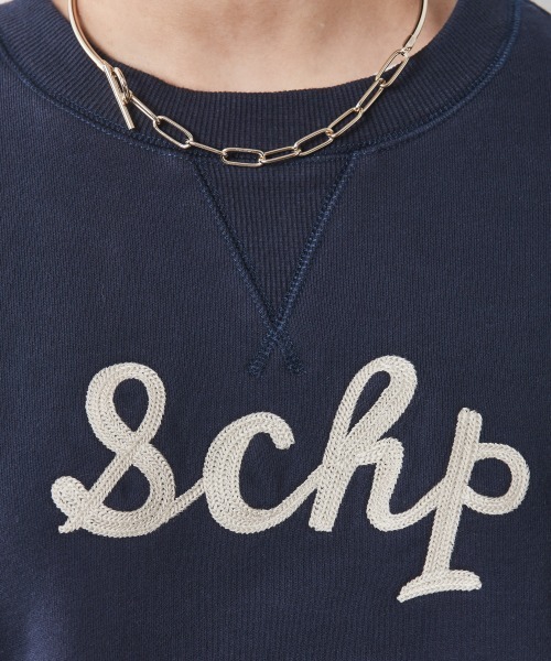 CHIC STYLE（シックスタイル）の「＜大きいサイズ＞綿100%7分袖ロゴ刺しゅうスウェット シックスタイル（スウェット・レディース・オフホワイト/ネイビー/杢グレー・5L/LL/L/3L/4L）」の12枚目の写真