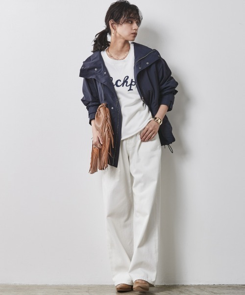 CHIC STYLE（シックスタイル）の「＜大きいサイズ＞綿100%7分袖ロゴ刺しゅうスウェット シックスタイル（スウェット・レディース・オフホワイト/ネイビー/杢グレー・5L/LL/L/3L/4L）」の18枚目の写真