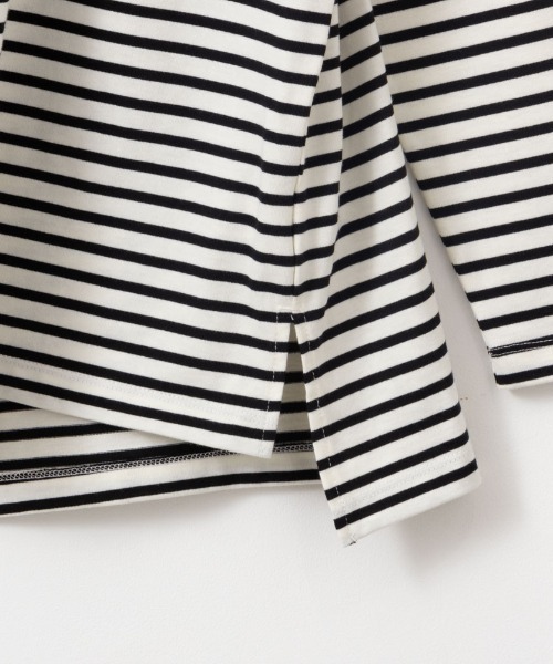 NAVY(ネイビー)の「NAVY ベーシック ボーダー長袖Tシャツ ロンT(Tシャツ/カットソー・レディース・ホワイト×ブラック/グレー×ホワイト/ベージュ系その他・L/M/S/XL)」の16枚目の写真