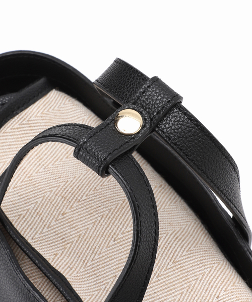 Noble（ノーブル）の「mica della valle/ミカデラヴァッレ mercato（ショルダーバッグ・レディース・ホワイト/ブラック・FREE）」の10枚目の写真