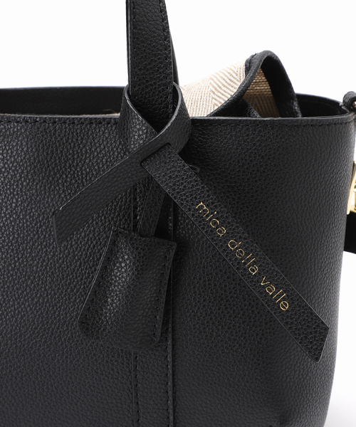 Noble（ノーブル）の「mica della valle/ミカデラヴァッレ mercato（ショルダーバッグ・レディース・ホワイト/ブラック・FREE）」の13枚目の写真