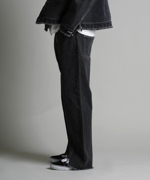 JACKROSE(ジャックローズ)の「JE-FRINGE DENIM PANTS(デニムパンツ・メンズ・ブラック/インディゴブルー・M/L)」の5枚目の写真