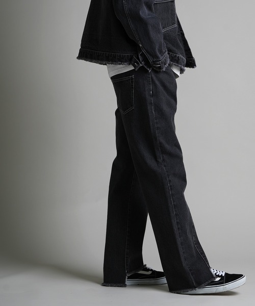 JACKROSE(ジャックローズ)の「JE-FRINGE DENIM PANTS(デニムパンツ・メンズ・ブラック/インディゴブルー・M/L)」の7枚目の写真