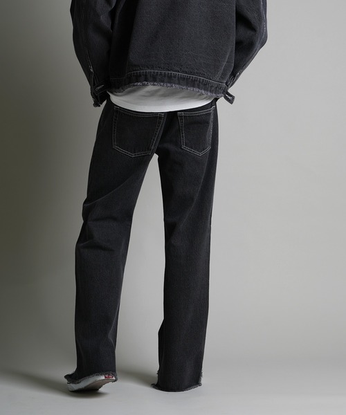 JACKROSE(ジャックローズ)の「JE-FRINGE DENIM PANTS(デニムパンツ・メンズ・ブラック/インディゴブルー・M/L)」の9枚目の写真