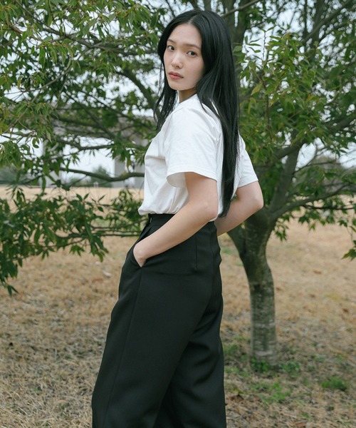 select MOCA(セレクトモカ)の「ラップワイドパンツ(スラックス・レディース・カーキ/グレイッシュベージュ/ブラック・MEDIUM/SMALL)」の15枚目の写真