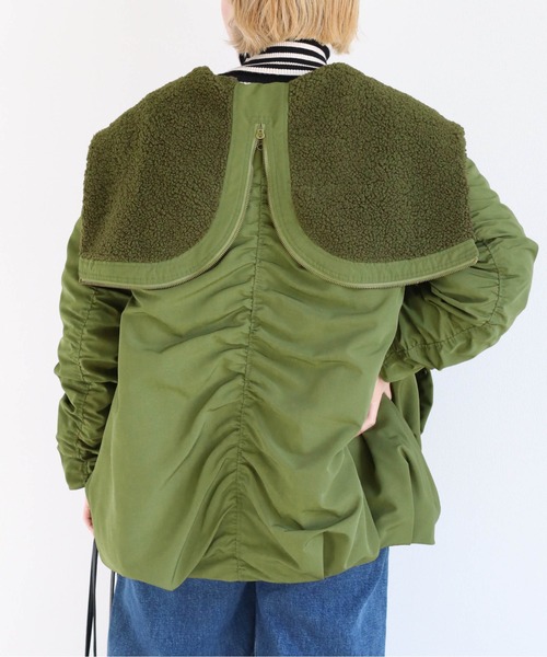 cepo（セポ）の「ソデギャザーバルーンボアブルゾン（ブルゾン・レディース・オリーブ/ブラック・M）」の11枚目の写真