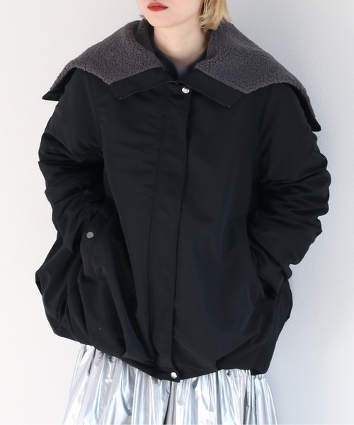 cepo（セポ）の「ソデギャザーバルーンボアブルゾン（ブルゾン・レディース・オリーブ/ブラック・M）」の12枚目の写真