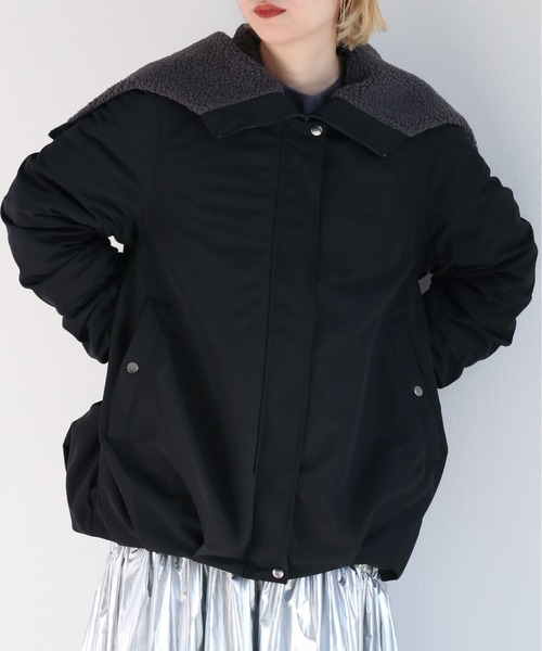 cepo（セポ）の「ソデギャザーバルーンボアブルゾン（ブルゾン・レディース・オリーブ/ブラック・M）」の8枚目の写真