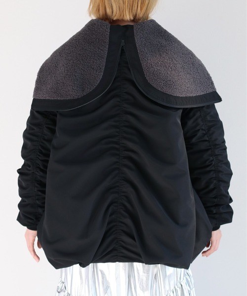 cepo（セポ）の「ソデギャザーバルーンボアブルゾン（ブルゾン・レディース・オリーブ/ブラック・M）」の18枚目の写真