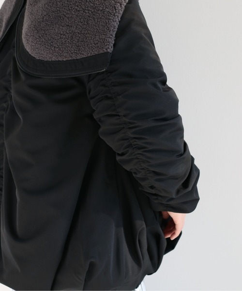 cepo（セポ）の「ソデギャザーバルーンボアブルゾン（ブルゾン・レディース・オリーブ/ブラック・M）」の6枚目の写真