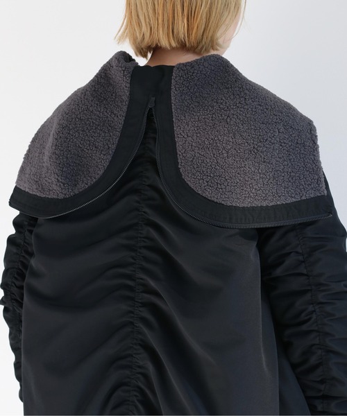 cepo（セポ）の「ソデギャザーバルーンボアブルゾン（ブルゾン・レディース・オリーブ/ブラック・M）」の14枚目の写真