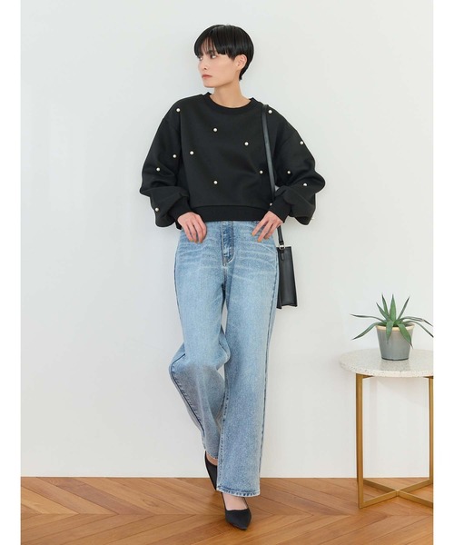 Edit Sheen（エディットシーン）の「裏起毛パールスウェット（スウェット・レディース・ブラック/グレー・M）」の16枚目の写真