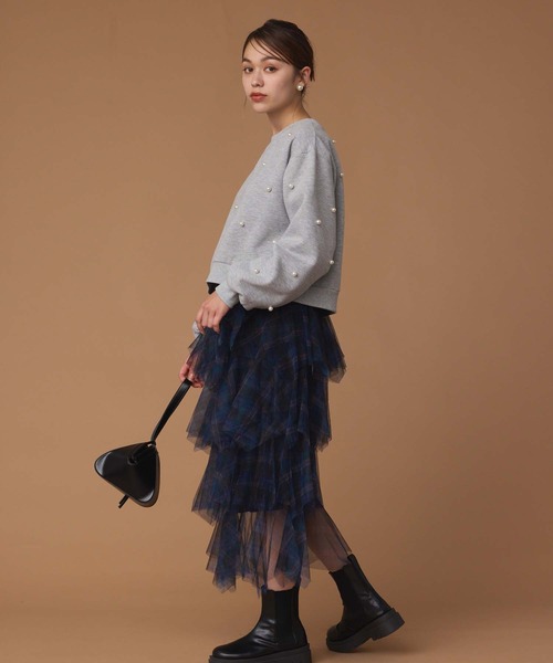 Edit Sheen（エディットシーン）の「裏起毛パールスウェット（スウェット・レディース・ブラック/グレー・M）」の13枚目の写真