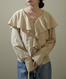 SALON adam et rope' | ラッフルカラーブラウス(シャツ/ブラウス)