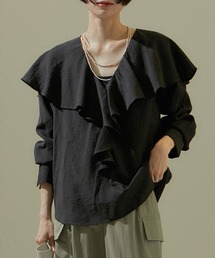 SALON adam et rope' | ラッフルカラーブラウス(シャツ/ブラウス)