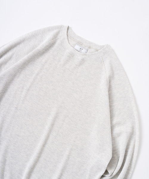 417 EDIFICE（フォーワンセブンエディフィス）の「メランジ ワッフル カットソー（Tシャツ/カットソー・メンズ・ホワイト/ベージュ/チャコールグレー・SMALL/MEDIUM/LARGE）」の14枚目の写真