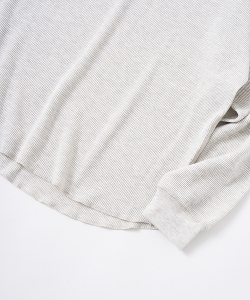 417 EDIFICE（フォーワンセブンエディフィス）の「メランジ ワッフル カットソー（Tシャツ/カットソー・メンズ・ホワイト/ベージュ/チャコールグレー・SMALL/MEDIUM/LARGE）」の4枚目の写真