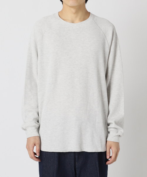 417 EDIFICE（フォーワンセブンエディフィス）の「メランジ ワッフル カットソー（Tシャツ/カットソー・メンズ・ホワイト/ベージュ/チャコールグレー・SMALL/MEDIUM/LARGE）」の10枚目の写真