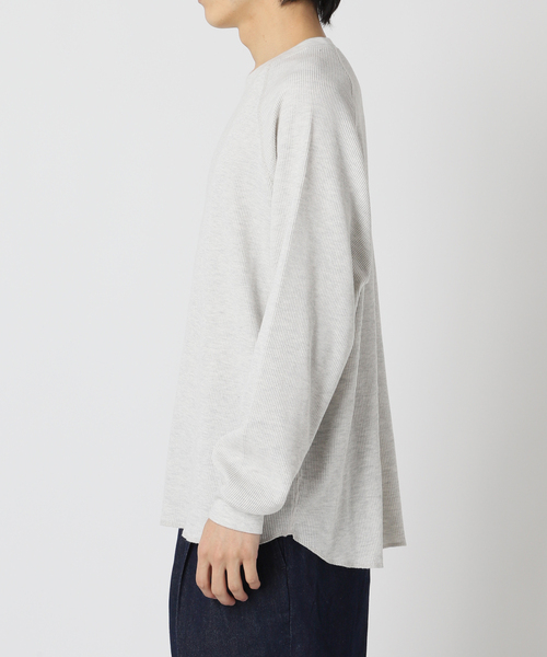 417 EDIFICE（フォーワンセブンエディフィス）の「メランジ ワッフル カットソー（Tシャツ/カットソー・メンズ・ホワイト/ベージュ/チャコールグレー・SMALL/MEDIUM/LARGE）」の5枚目の写真