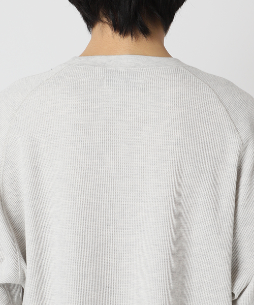 417 EDIFICE（フォーワンセブンエディフィス）の「メランジ ワッフル カットソー（Tシャツ/カットソー・メンズ・ホワイト/ベージュ/チャコールグレー・SMALL/MEDIUM/LARGE）」の6枚目の写真