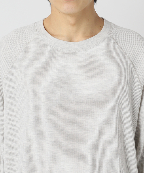 417 EDIFICE（フォーワンセブンエディフィス）の「メランジ ワッフル カットソー（Tシャツ/カットソー・メンズ・ホワイト/ベージュ/チャコールグレー・SMALL/MEDIUM/LARGE）」の17枚目の写真