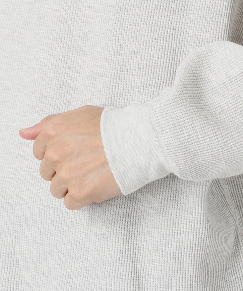 417 EDIFICE（フォーワンセブンエディフィス）の「メランジ ワッフル カットソー（Tシャツ/カットソー・メンズ・ホワイト/ベージュ/チャコールグレー・SMALL/MEDIUM/LARGE）」の20枚目の写真