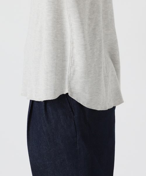 417 EDIFICE（フォーワンセブンエディフィス）の「メランジ ワッフル カットソー（Tシャツ/カットソー・メンズ・ホワイト/ベージュ/チャコールグレー・SMALL/MEDIUM/LARGE）」の21枚目の写真